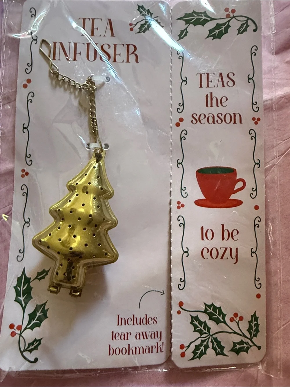 Gold Christmas Tree Tea Infuser - Holiday Tea Accessory